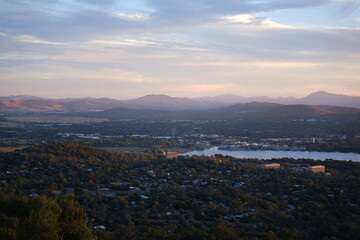 sunset over the city, shoot in Australia 