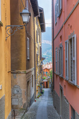 Fototapeta premium Typical street in Bellagio on Lake Como in Italy