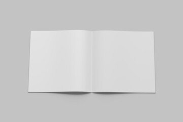 Blank Square Brochure White