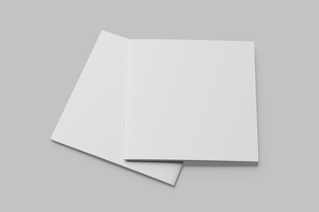 Blank Square Brochure White