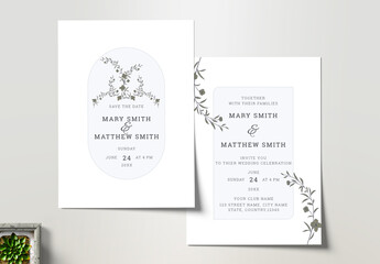 Wedding Invitation Card Layout Design