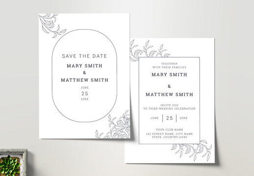 Wedding Invitation Card Design Layout