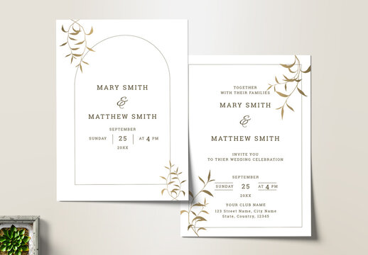 Wedding Invitation Card Design Template