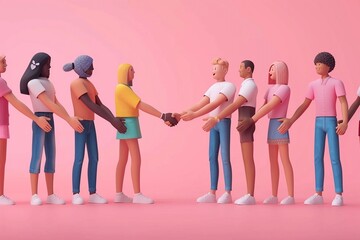 Naklejka premium Handshake illustration symbolizing happy friendship for friendship day.