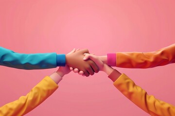 Handshake illustration symbolizing happy friendship for friendship day.