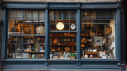 Shop windows with attractive display