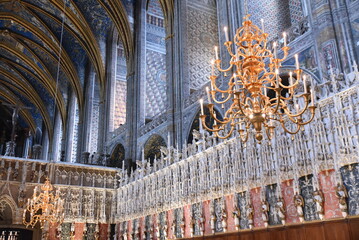  Choeur gothique à la cathédrale d'Albi. France