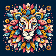 Fototapeta premium Art that combines animal patterns.