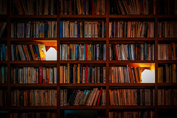 old books in a library