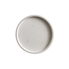 Dish plate, isolated on transparent background. Tableware for food template. Porcelain or ceramic dishware. Top view