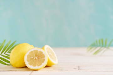 レモンのシンプルな夏イメージのフレーム