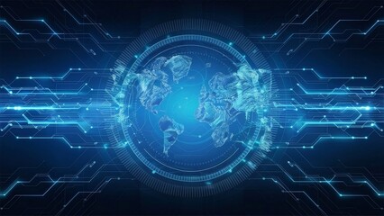 Fototapeta premium Technology Background of high speed global data transfer network