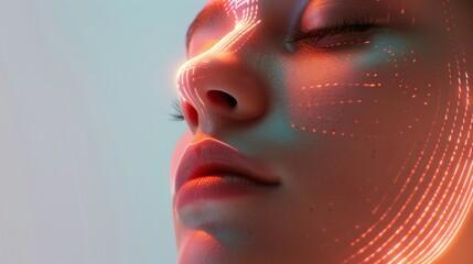 Skin clarity enhancement technology side view Enhancing skin clarity with hightech  Scifi tone  Vivid