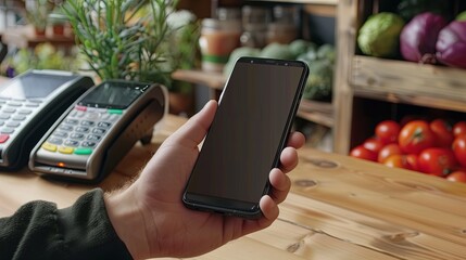 payment by phone. Remote payment. Contactless payment