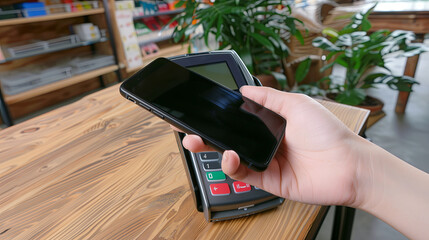 payment by phone. Remote payment. Contactless payment