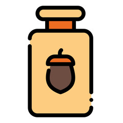 Thanksgiving Jam Icon in Dashed Filled Line Style