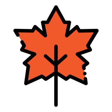recommend clip art: Maple Leaf Icon in Dashed Filled Line Style