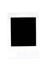 White frame frame on black background, isolated on transparent background, Generative AI