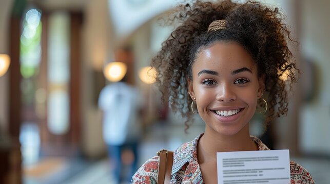 student receiving a scholarship or award for their academic achievements or extracurricular involvement, recognizing the dedication and hard work of students.stock photo