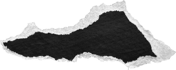 Black & White Torn Paper Piece