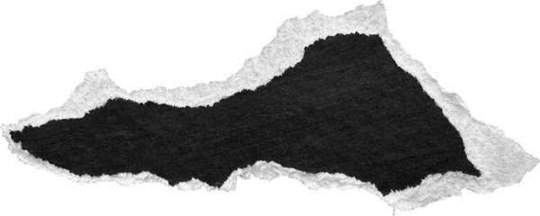 Black & White Torn Paper Piece