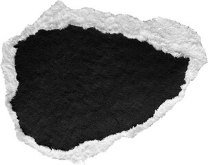 Black & White Torn Paper Piece