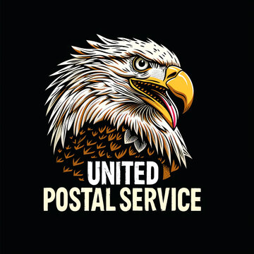 minimalist eagle happy memorial day concept with USA flag