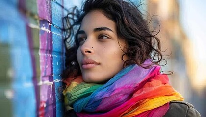 LGBTQ Refugees Seeking Safety and Acceptance, Showcasing the global challenges faced by LGBTQ refugees. High-Resolution.