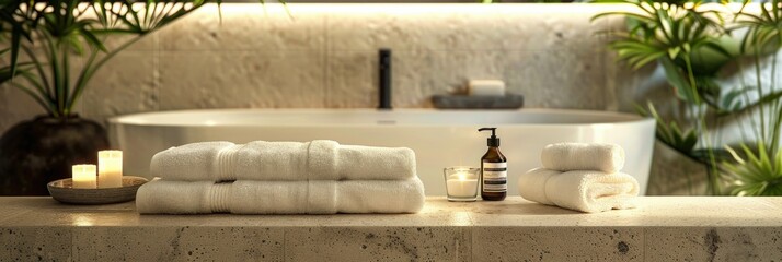 zen spa bathroom with essential oils