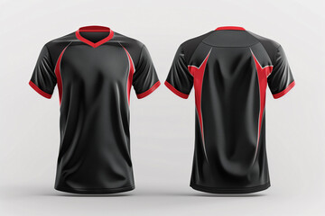 black jersey template for team club, jersey sport, front and back, Tshirt mockup sports jersey template design for football soccer, racing, gaming, sports jersey