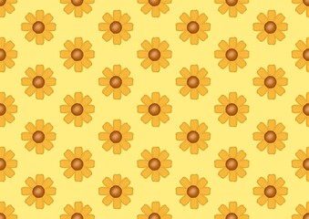 Yellow flowers pattern. Yellow flowers. Sunflower. Season of flowers. Floral pattern. Flowering
