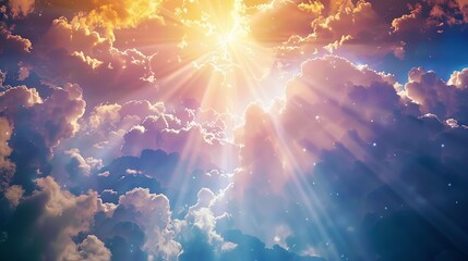 A sunlight coming through clouds