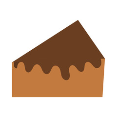 Delicious  dessert, pastries, Birthday cake slice. cream  cakes collection. Triangle shape piece. Cute cartoon tasty food. Flat design. Isolated white  background Vector illustration. EPS 10