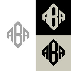 ABA MONGORAM GEOMETRIC LOGO TAMPLATE E