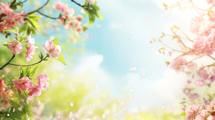 Beautiful spring background with blooming flowers