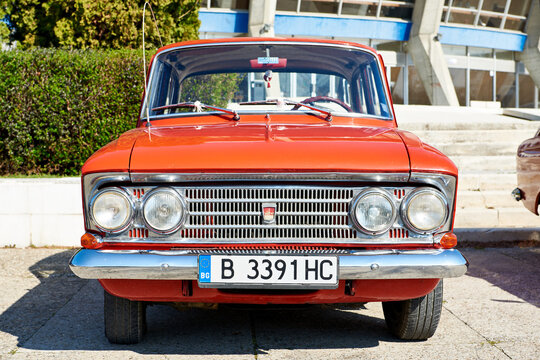 Varna, Bulgaria, March 23, 2024; Soviet russian retro car van Moskvitch 426