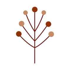 leaves, branches ,floral boho doodle element