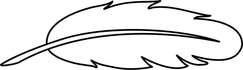 feather doodle lineart