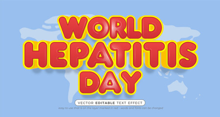 Hepatitis day text effect with 3D style effect
