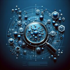 Futuristic Digital Network Analysis, Technology Concept