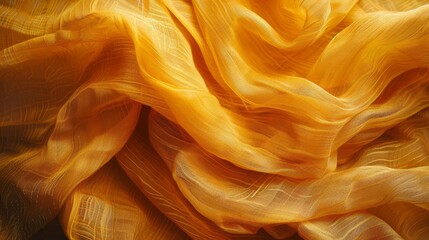 Obraz premium Documentary photography style focusing on the rich texture and vibrant hue of mustard yellow fabric