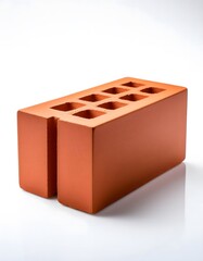 A brick isolated in a white background
