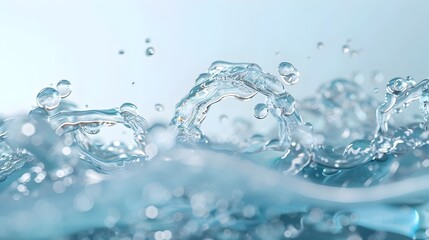 Captivating Crystal-Like Droplets Cascading Through Shimmering Fluid Barrier