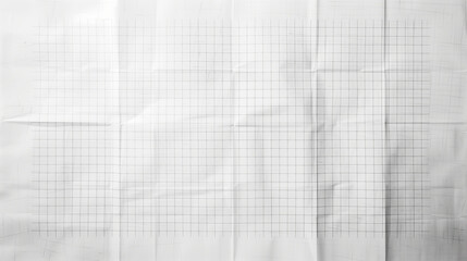 Crumpled graph paper mockup featuring a subtle grid layout, ideal for showcasing design elements, charts, or diagrams with a textured background.