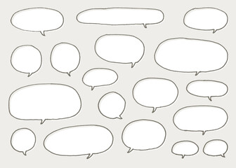 Fototapeta premium 手描きのふきだし素材集