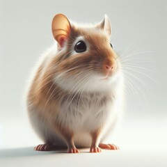hamster  on a white background