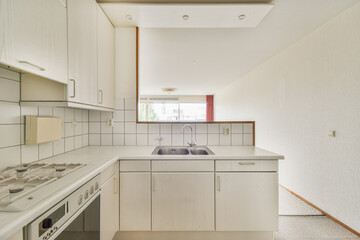 Bright residential kitchen in vintage style