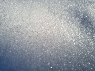 Close-up of snow crystals