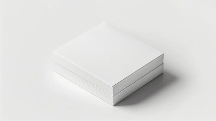A clean, blank white box mockup on a white background, perfect for showcasing product branding and packaging design.