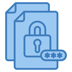 File Lock Icon Element For Design